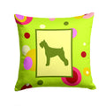 Schnauzer Decorative Throw Pillow 14x14 Indoor Outdoor Accent Cushion, Fabric Cover with Insert for Sofa, Bed, Porch & Living Room
