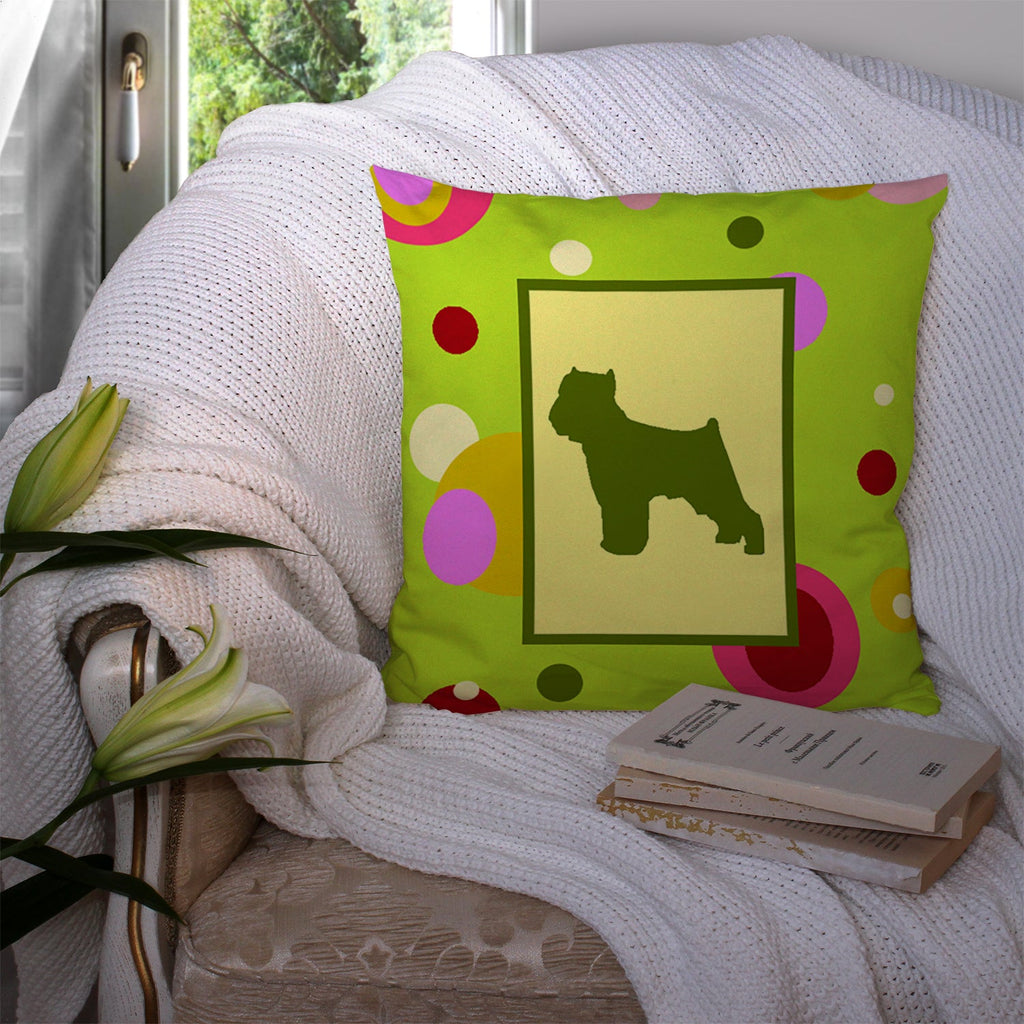 Brussels Griffon Decorative Throw Pillow 14x14 Indoor Outdoor Accent Cushion, Fabric Cover with Insert for Sofa, Bed, Porch & Living Room