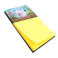 Bichon Frise Spring Watercolor Sticky Note Holder Refillable Dispenser Desk Accessory 3x3 Pad Gift