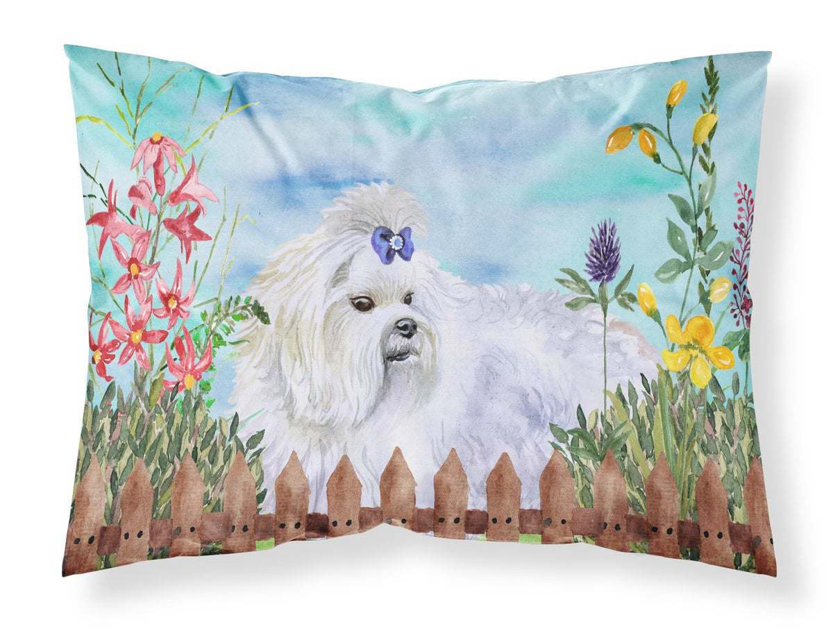 Maltese Spring Standard Pillowcase Lightweight Super Soft Easy Care Decorative Artwork Pillowcase, Standard