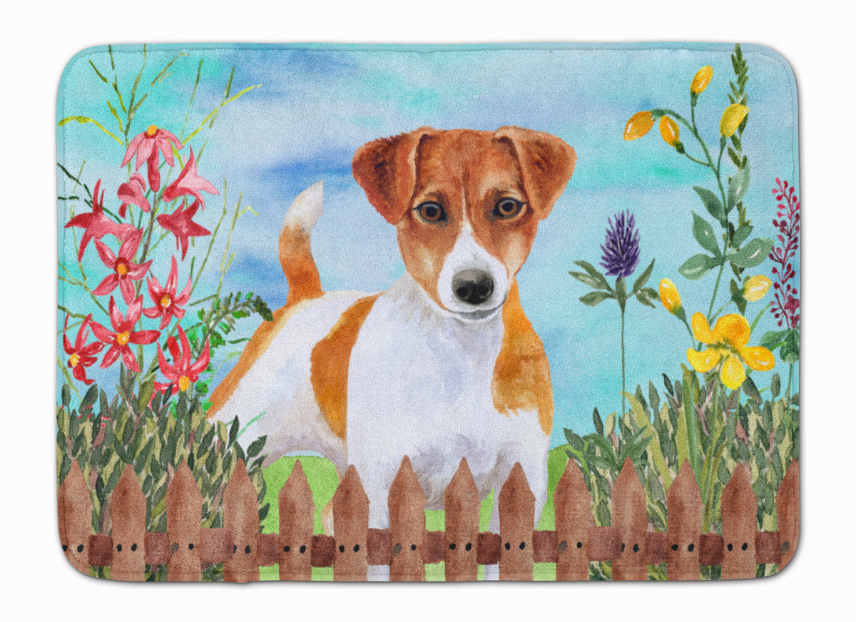 Jack Russell Terrier Spring Memory Foam Kitchen Mat Machine Washable Anti-Fatigue Cushion Comfort Bath or Kitchen Rug