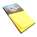 Bichon Frise #2 Spring Watercolor Sticky Note Holder Refillable Dispenser Desk Accessory 3x3 Pad Gift