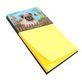 Fawn Pug Spring Watercolor Sticky Note Holder Refillable Dispenser Desk Accessory 3x3 Pad Gift