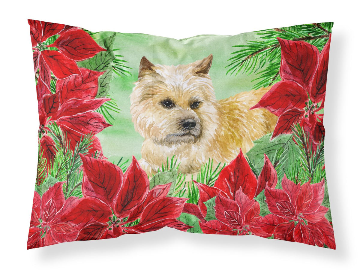 Cairn Terrier Poinsettas Standard Pillowcase Lightweight Super Soft Easy Care Decorative Artwork Pillowcase, Standard