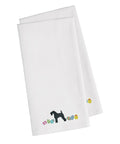 Kerry Blue Terrier Easter White Embroidered Towel Set of 2 Decorative Bathroom Guest Hand Towel for Hand, Face, Tea, Dishcloth, 19 X 25, White