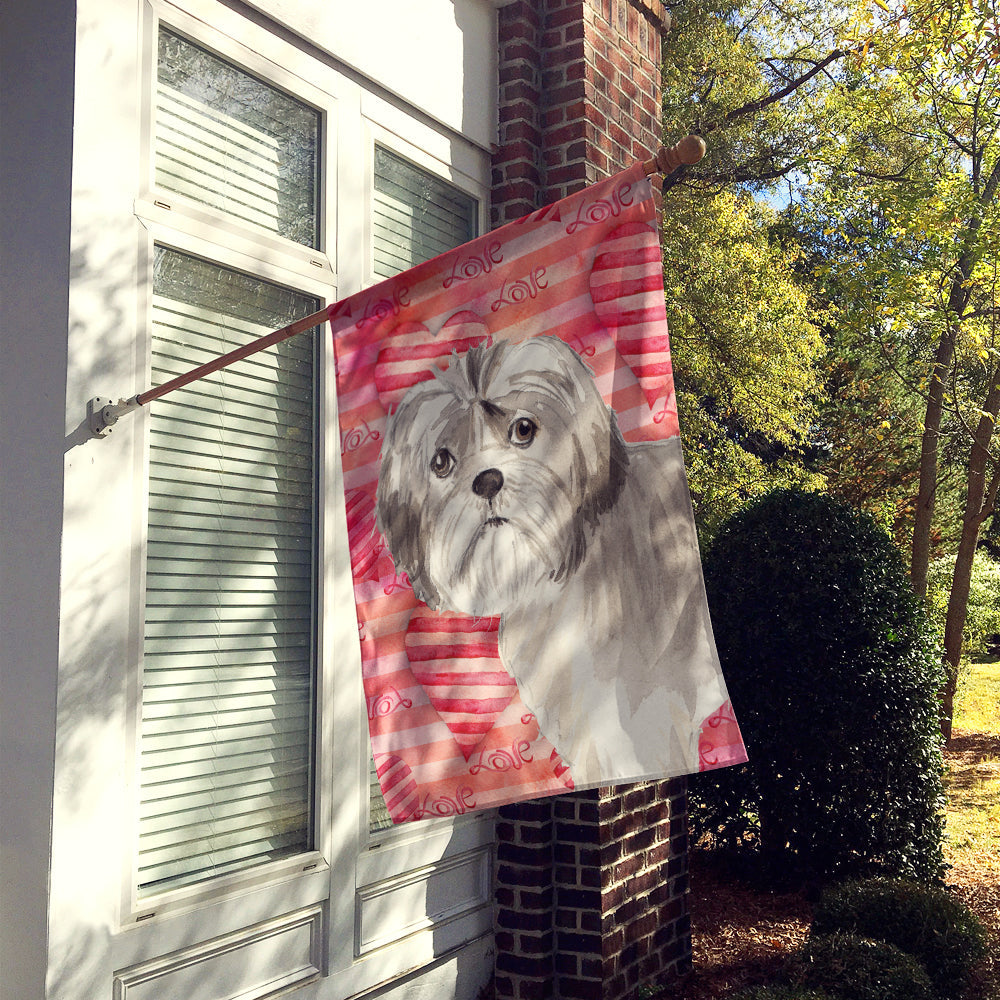Love a Shih Tzu Puppy House Flag 28x40 Porch Sleeve Pole Decorative Outside Yard Banner Artwork Wall Hanging, Polyester