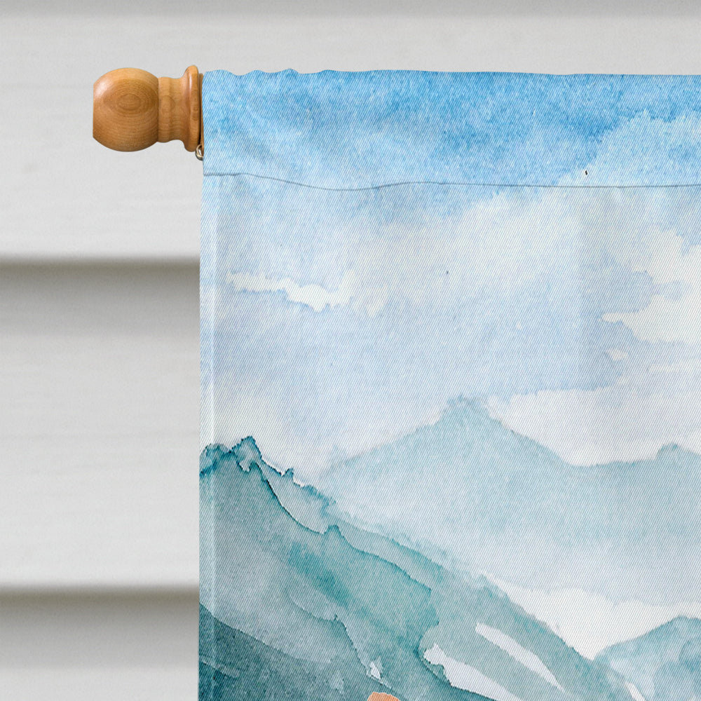 Mountian Flowers Chihuahua House Flag 28x40 Porch Sleeve Pole Decorative Outside Yard Banner Artwork Wall Hanging, Polyester