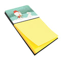 Maltese Snowman Christmas Watercolor Sticky Note Holder Refillable Dispenser Desk Accessory 3x3 Pad Gift