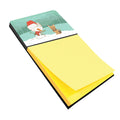 Yorkie Cropped Ears Snowman Christmas Watercolor Sticky Note Holder Refillable Dispenser Desk Accessory 3x3 Pad Gift