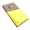 English Bulldog In the Kitchen Watercolor Sticky Note Holder Refillable Dispenser Desk Accessory 3x3 Pad Gift