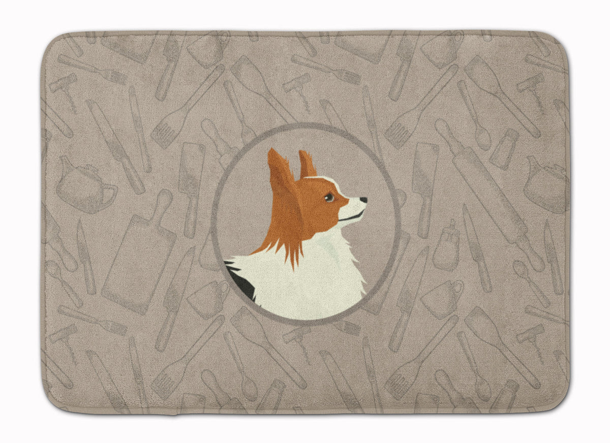 Papillon In the Kitchen Memory Foam Kitchen Mat Machine Washable Anti-Fatigue Cushion Comfort Bath or Kitchen Rug