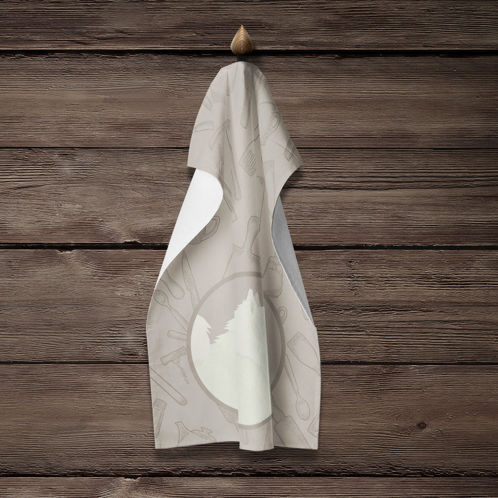 Spitz In the Kitchen Kitchen Towel Velour Plush Front and Cotton Loop Back Machine Washable