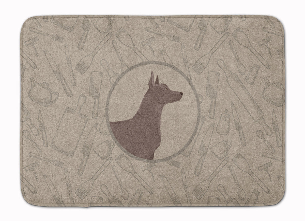 Mexican Hairless Dog Xolo In the Kitchen Memory Foam Kitchen Mat Machine Washable Anti-Fatigue Cushion Comfort Bath or Kitchen Rug