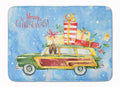 Merry Christmas Bloodhound Memory Foam Kitchen Mat Machine Washable Anti-Fatigue Cushion Comfort Bath or Kitchen Rug