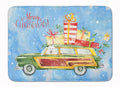 Merry Christmas Japanese Spitz Memory Foam Kitchen Mat Machine Washable Anti-Fatigue Cushion Comfort Bath or Kitchen Rug