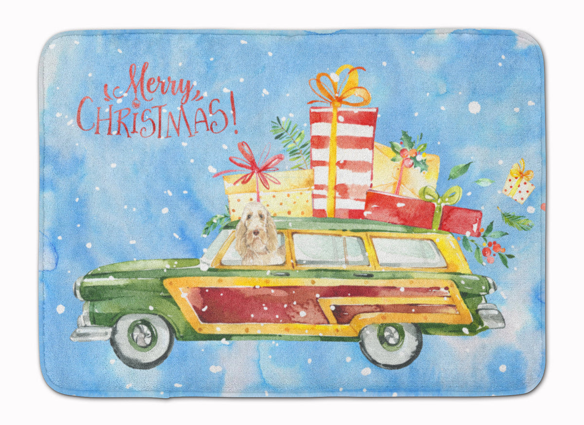 Merry Christmas Spinone Italiano Memory Foam Kitchen Mat Machine Washable Anti-Fatigue Cushion Comfort Bath or Kitchen Rug