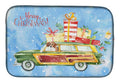 Merry Christmas Beagle Dish Drying Mat Absorbent Dish Drying Mat Pad for Kitchen Counter Dish Drainer Mat for Countertop, 14 x 21", Multicolor