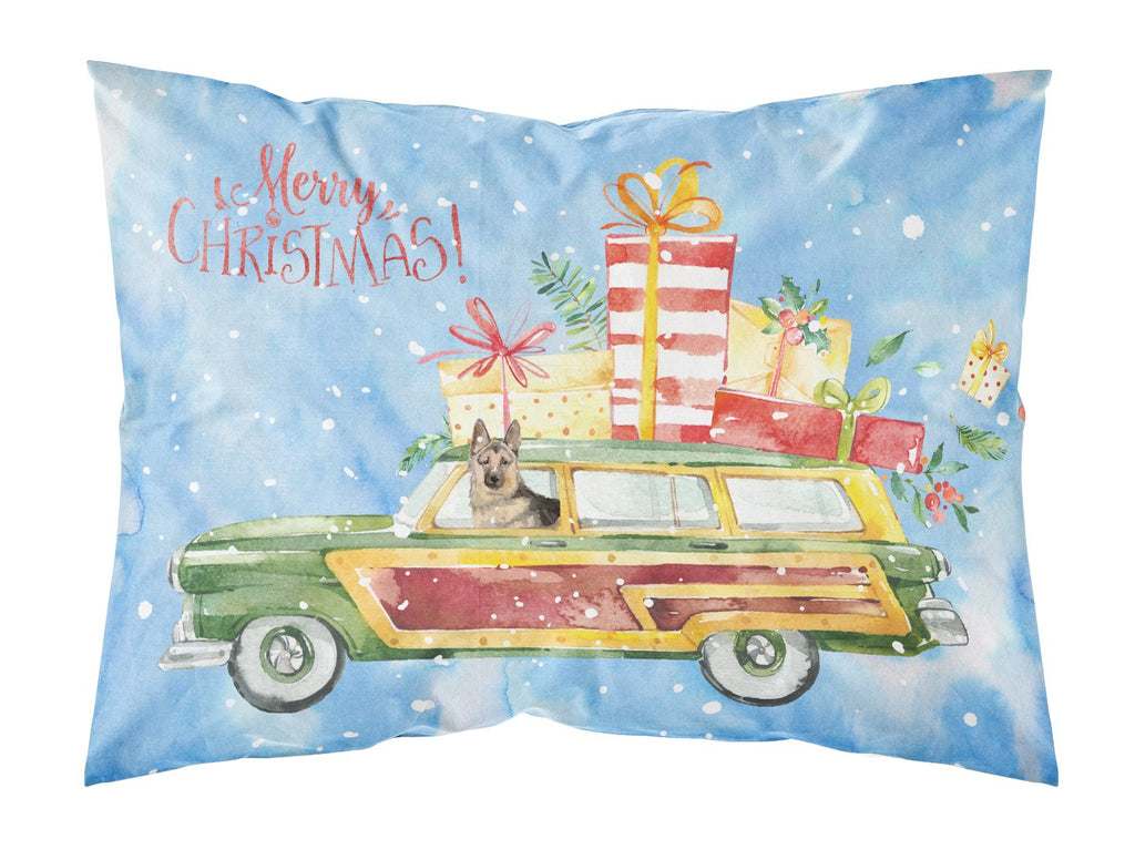 Merry Christmas German Shepherd Standard Pillowcase Lightweight Super Soft Easy Care Decorative Artwork Pillowcase, Standard