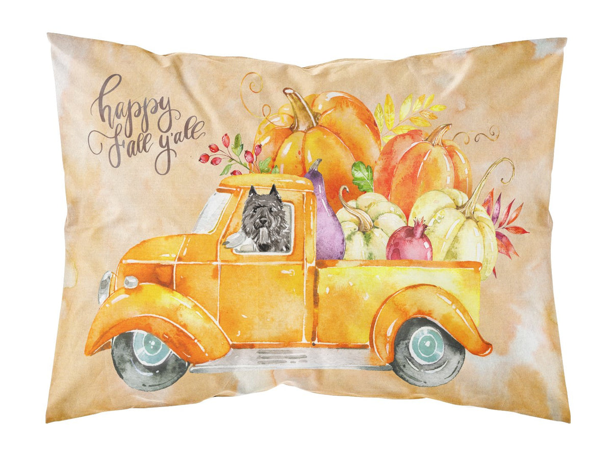 Fall Harvest Bouvier des Flandres Standard Pillowcase Lightweight Super Soft Easy Care Decorative Artwork Pillowcase, Standard