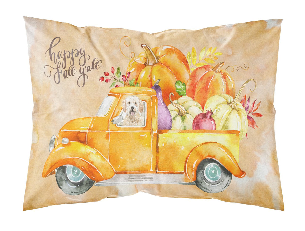 Fall Harvest Goldendoodle Standard Pillowcase Lightweight Super Soft Easy Care Decorative Artwork Pillowcase, Standard
