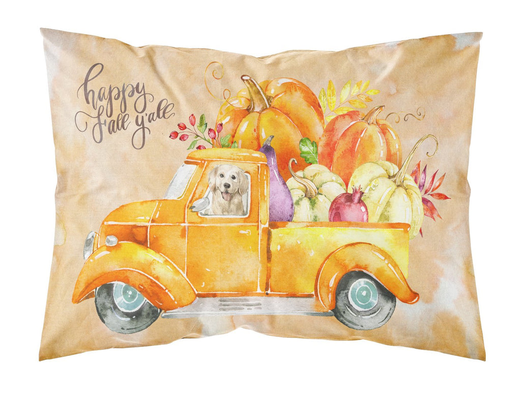 Fall Harvest Golden Retriever Standard Pillowcase Lightweight Super Soft Easy Care Decorative Artwork Pillowcase, Standard
