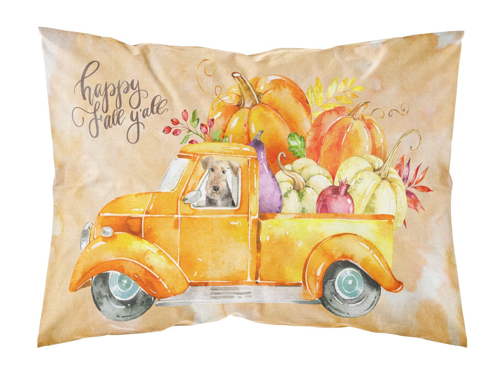 Fall Harvest Welsh Terrier Standard Pillowcase Lightweight Super Soft Easy Care Decorative Artwork Pillowcase, Standard