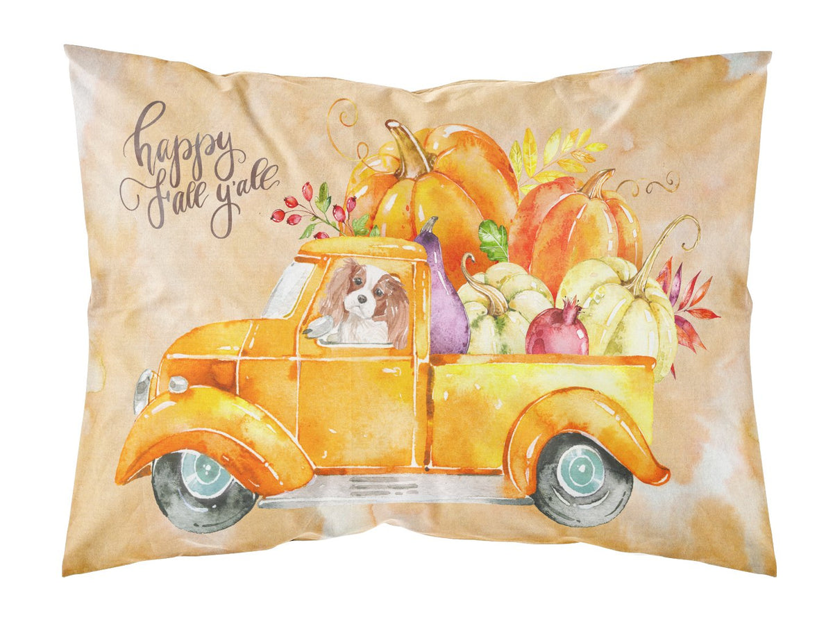 Fall Harvest Blenheim Cavalier Spaniel Standard Pillowcase Lightweight Super Soft Easy Care Decorative Artwork Pillowcase, Standard