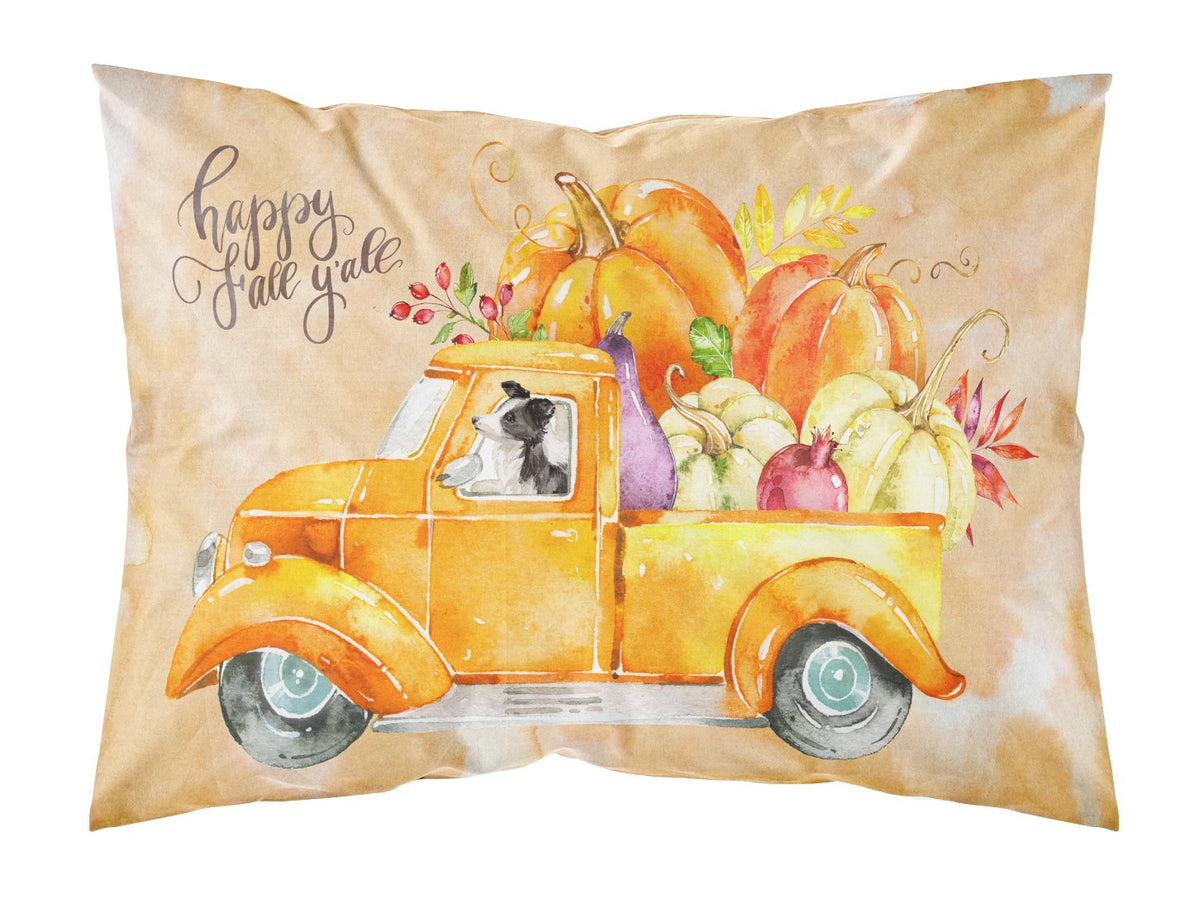 Fall Harvest Border Collie Standard Pillowcase Lightweight Super Soft Easy Care Decorative Artwork Pillowcase, Standard