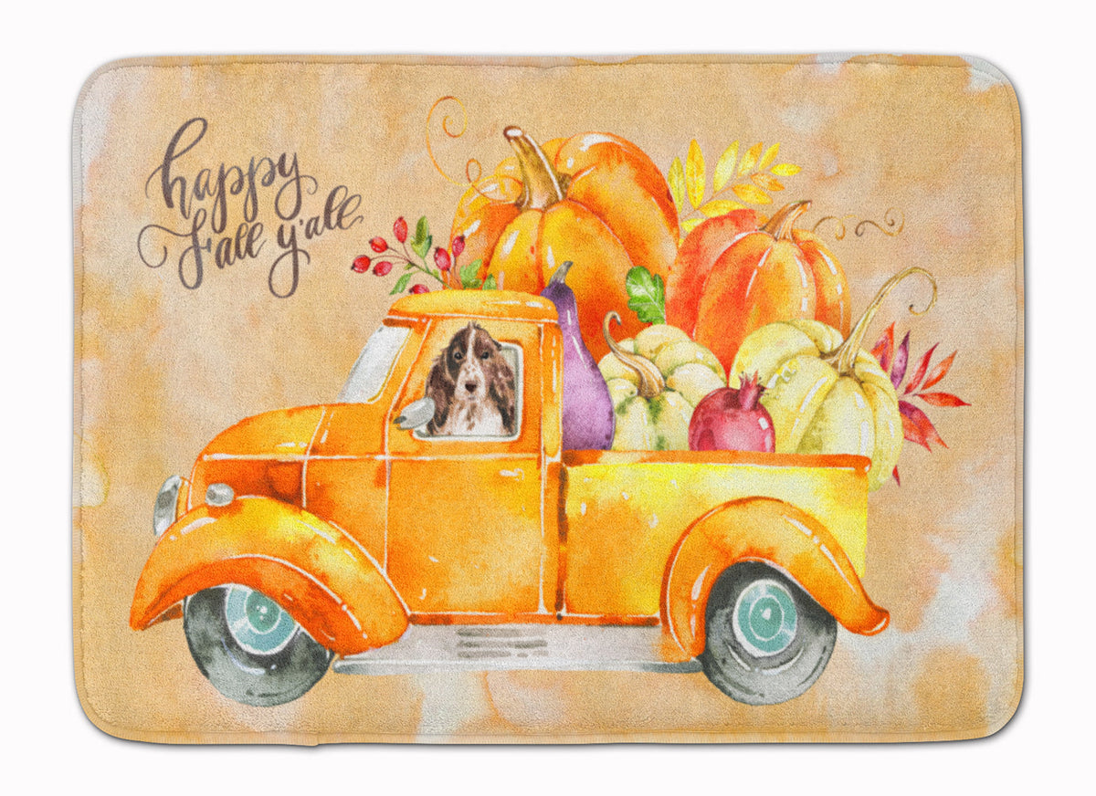 Fall Harvest Brown Parti Cocker Spaniel Memory Foam Kitchen Mat Machine Washable Anti-Fatigue Cushion Comfort Bath or Kitchen Rug