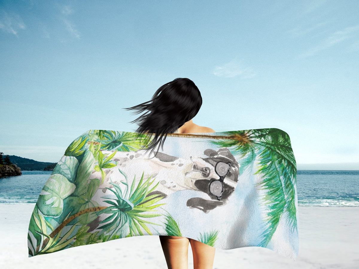 English Pointer Premium Beach Towel Oversized Towel Beach Blanket, Pool, Beach Essentials, Yoga, Premium Bath Towel, Quick Dry Plush