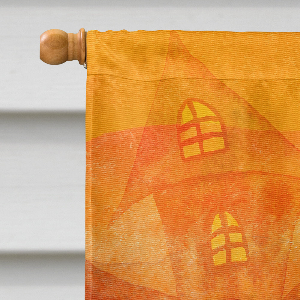 Halloween Black Parti Cocker Spaniel House Flag 28x40 Porch Sleeve Pole Decorative Outside Yard Banner Artwork Wall Hanging, Polyester