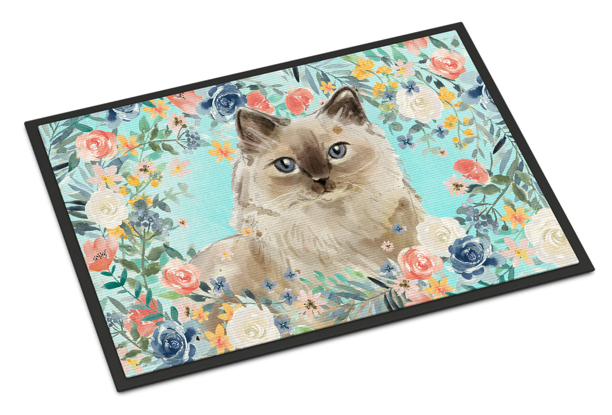 Ragdoll Spring Flowers Doormat Indoor Outdoor 18H X 27W Front Door Mat Rugs for Entryway, Non Slip Washable