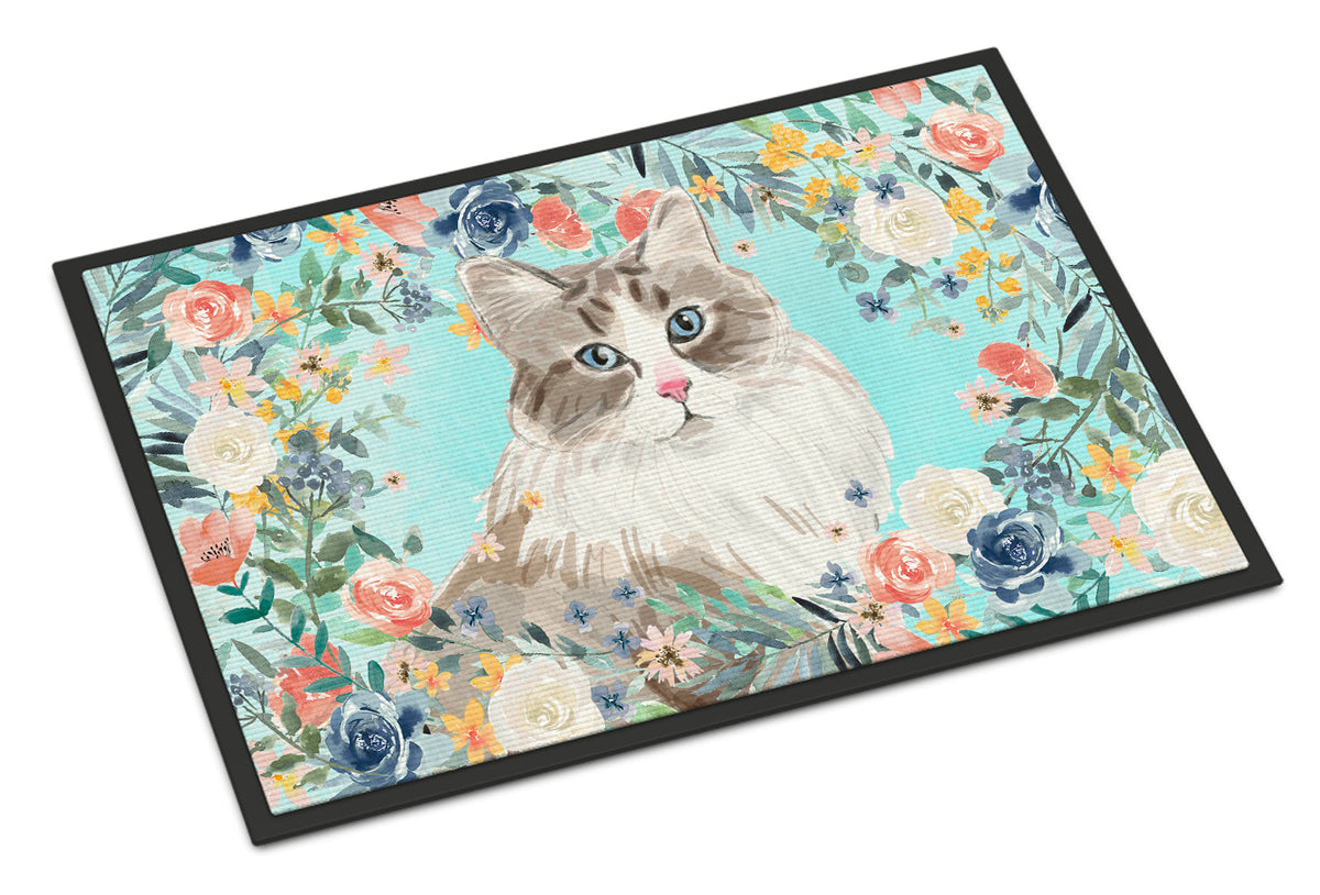 Siberian Spring Flowers Doormat Indoor Outdoor 24H X 36W Front Door Mat Rugs for Entryway, Non Slip Washable Low Pile,