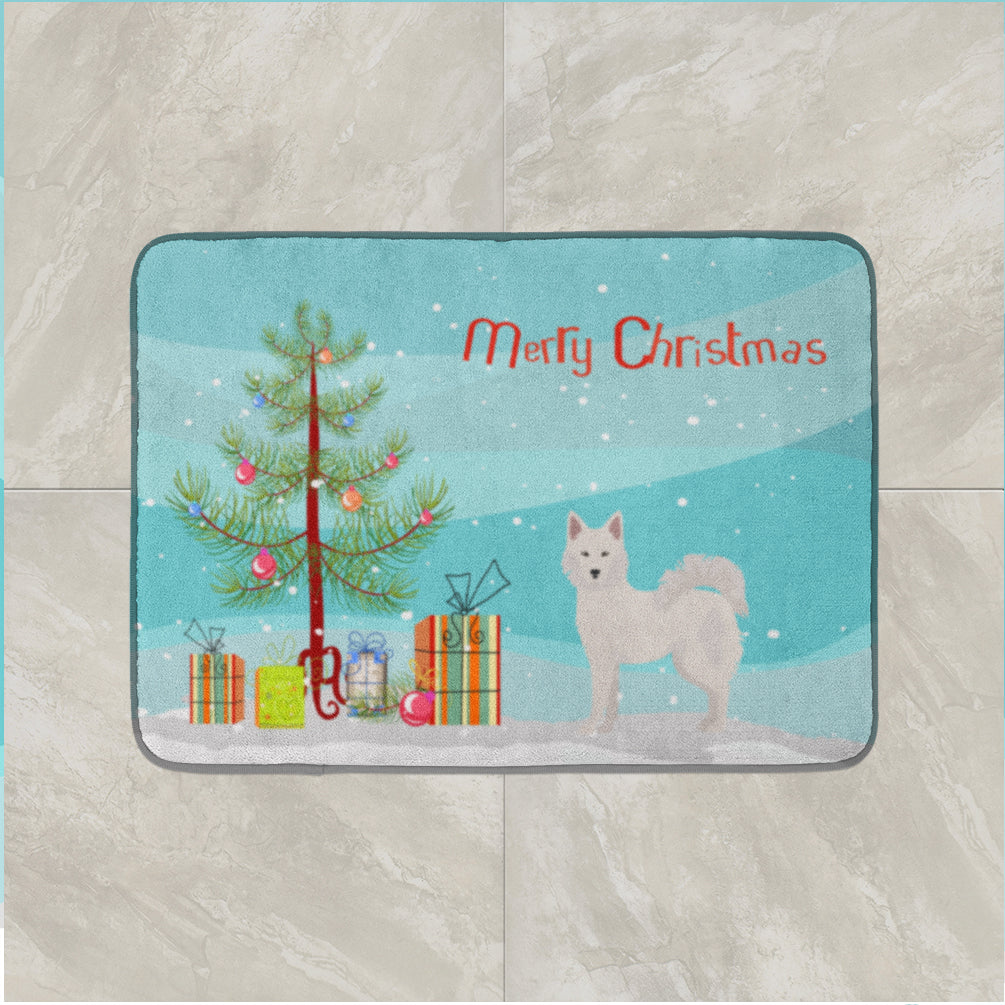 Danish Spitz Christmas Tree Memory Foam Kitchen Mat Machine Washable Anti-Fatigue Cushion Comfort Bath or Kitchen Rug