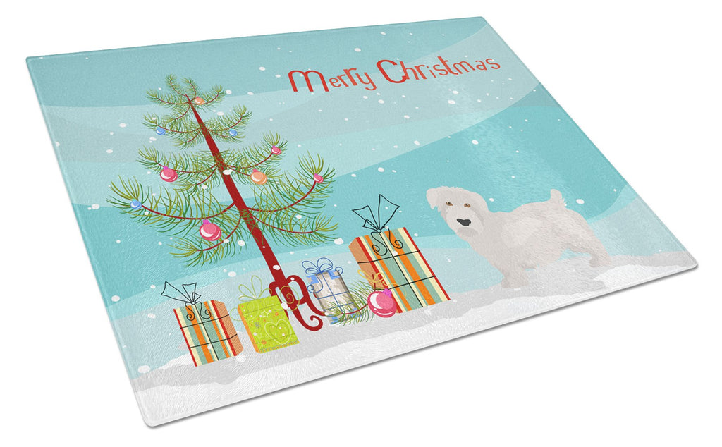 Glen of Imal Christmas Tree Cutting Board Tempered Glass Kitchen Cutting Surface, Heat Resistant Chopping, Non-Slip Feet, Food Prep & Serving