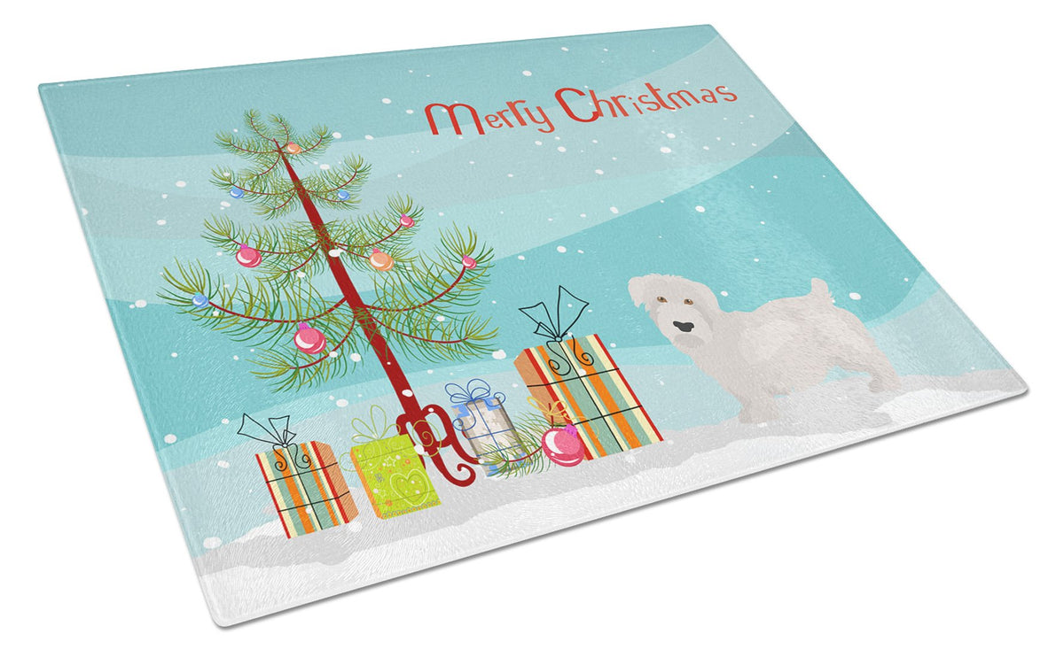 Glen of Imal Christmas Tree Cutting Board Tempered Glass Kitchen Cutting Surface, Heat Resistant Chopping, Non-Slip Feet, Food Prep & Serving