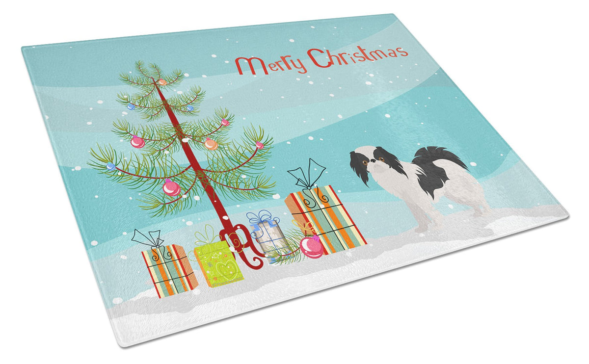 Japanese Chin Christmas Tree Cutting Board Tempered Glass Kitchen Cutting Surface, Heat Resistant Chopping, Non-Slip Feet, Food Prep & Serving
