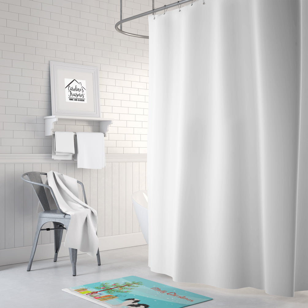 Japanese Chin Christmas Tree Memory Foam Kitchen Mat Machine Washable Anti-Fatigue Cushion Comfort Bath or Kitchen Rug