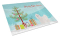 Maltese Christmas Tree Cutting Board Tempered Glass Kitchen Cutting Surface, Heat Resistant Chopping, Non-Slip Feet, Food Prep & Serving