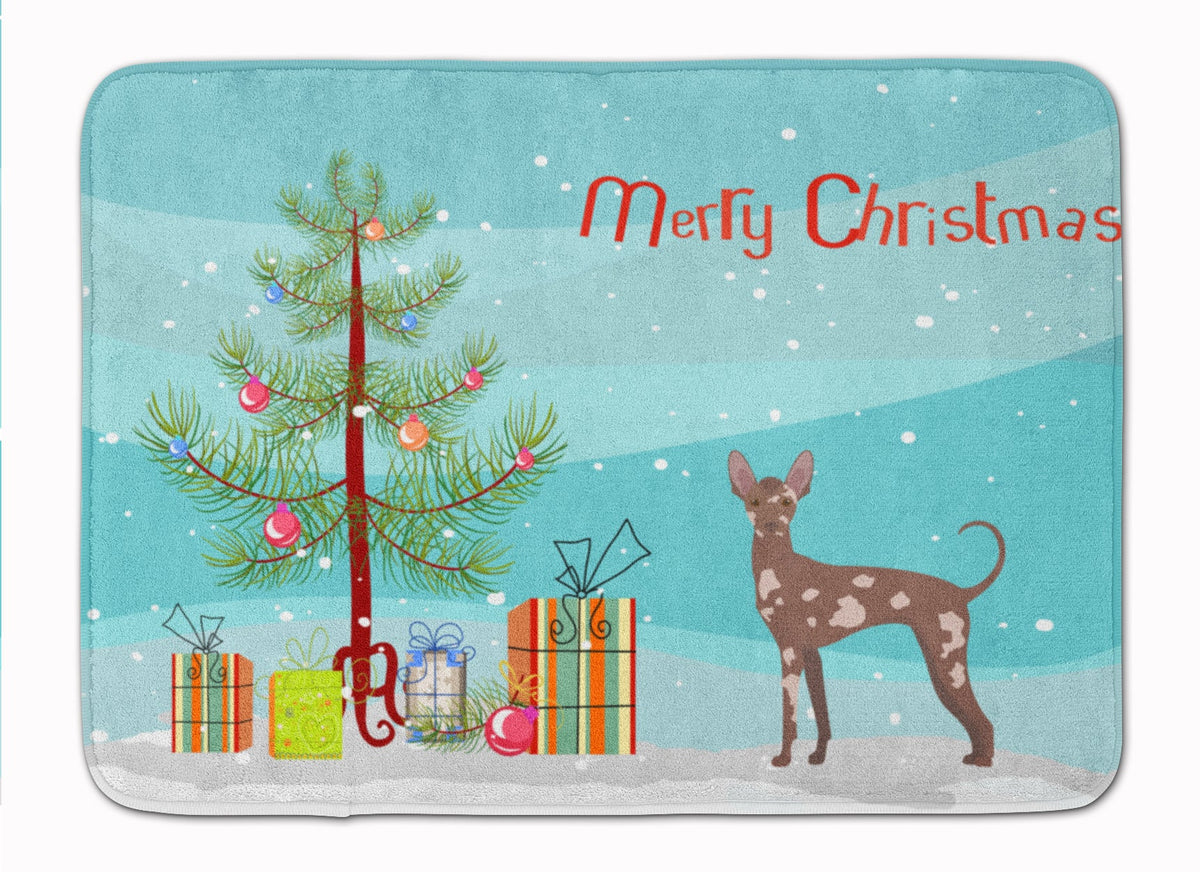 Mexican Hairless Dog Christmas Tree Memory Foam Kitchen Mat Machine Washable Anti-Fatigue Cushion Comfort Bath or Kitchen Rug