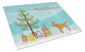 Toy Poodle Christmas Tree Cutting Board Tempered Glass Kitchen Cutting Surface, Heat Resistant Chopping, Non-Slip Feet, Food Prep & Serving