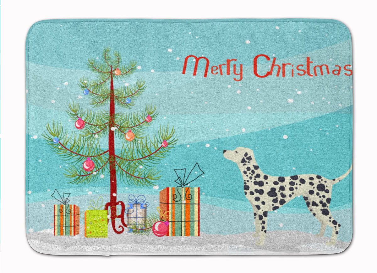 Dalmatian Christmas Tree Memory Foam Kitchen Mat Machine Washable Anti-Fatigue Cushion Comfort Bath or Kitchen Rug