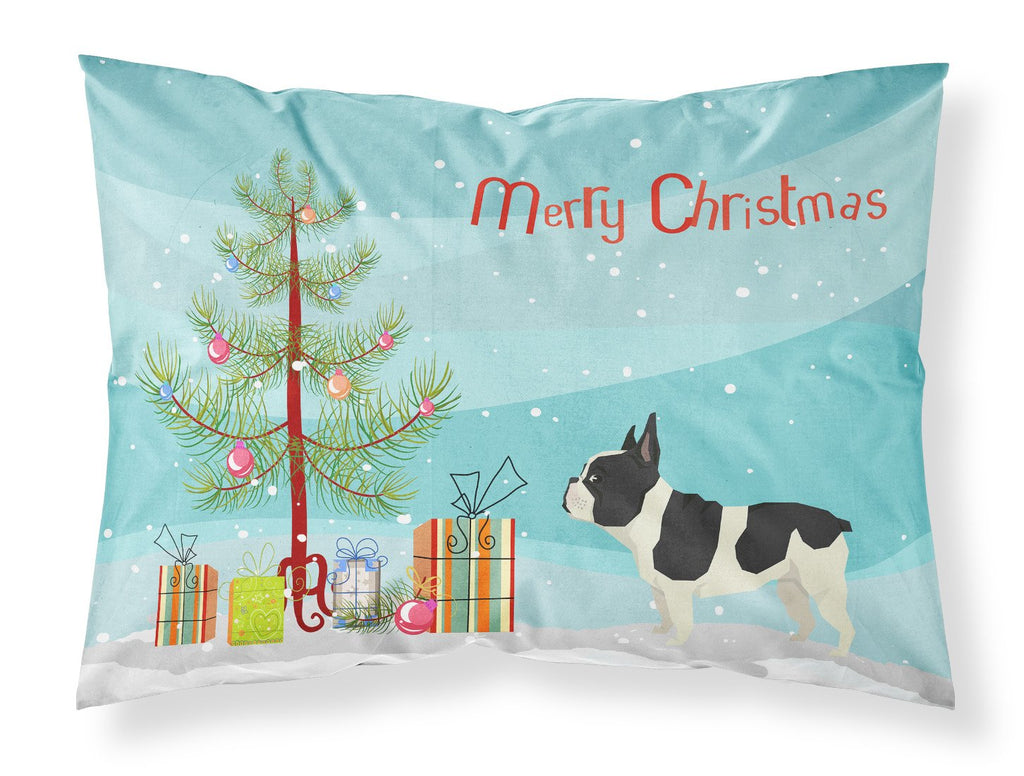 French Bulldog Christmas Tree Standard Pillowcase Lightweight Super Soft Easy Care Decorative Artwork Pillowcase, Standard