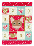 Chausie Cat Love House Flag 28x40 Porch Sleeve Pole Decorative Outside Yard Banner Artwork Wall Hanging, Polyester