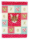Toyger Cat Love House Flag 28x40 Porch Sleeve Pole Decorative Outside Yard Banner Artwork Wall Hanging, Polyester