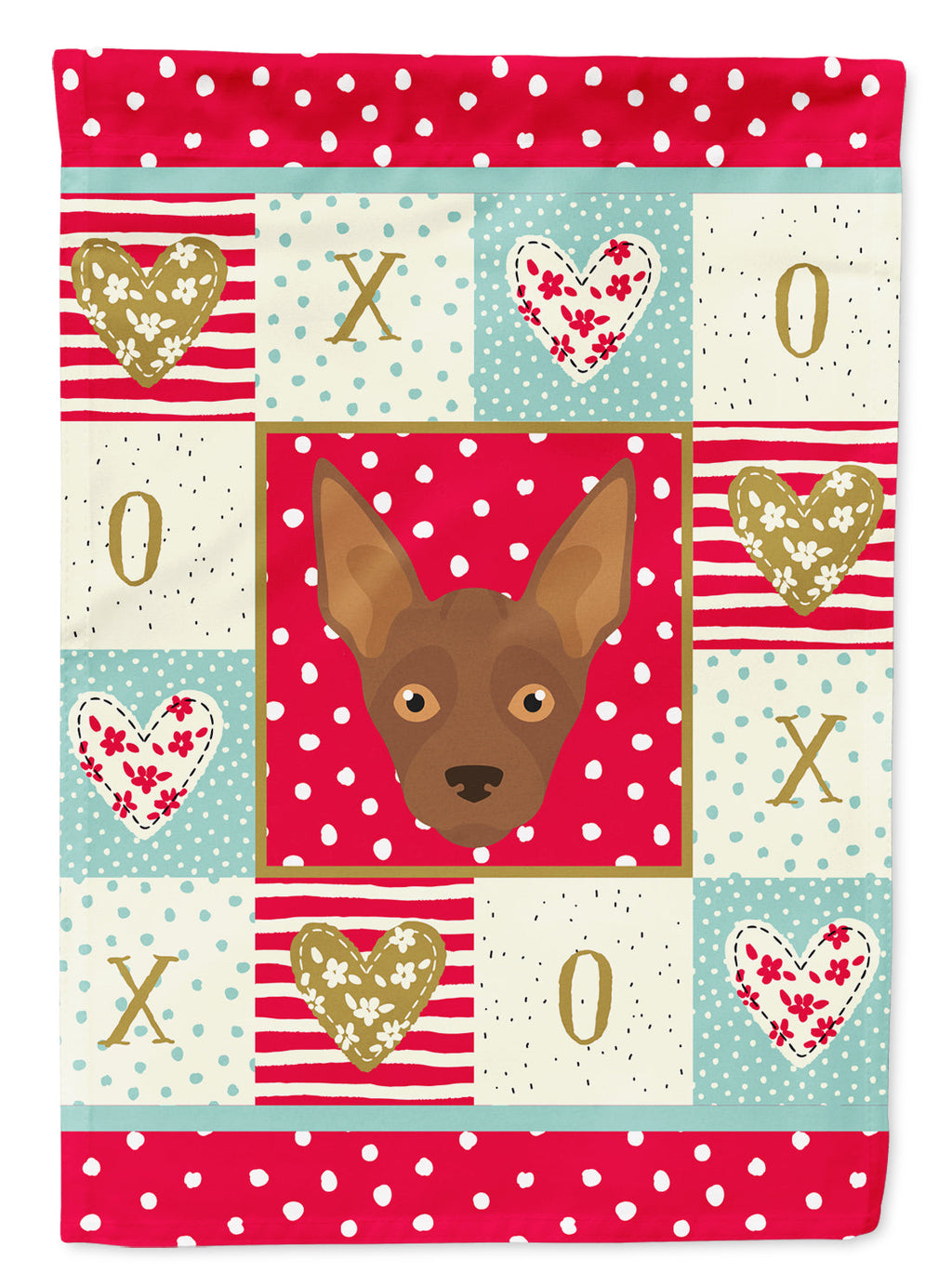 Abyssinian Sand Terrier Love House Flag 28x40 Porch Sleeve Pole Decorative Outside Yard Banner Artwork Wall Hanging, Polyester
