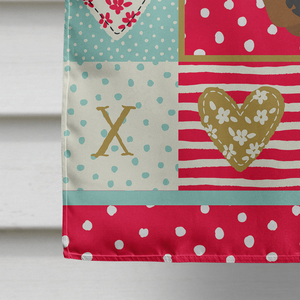 English Toy Terrier Love House Flag 28x40 Porch Sleeve Pole Decorative Outside Yard Banner Artwork Wall Hanging, Polyester