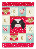 Japanese Chin Love House Flag 28x40 Porch Sleeve Pole Decorative Outside Yard Banner Artwork Wall Hanging, Polyester