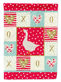 Embden Goose Love House Flag 28x40 Porch Sleeve Pole Decorative Outside Yard Banner Artwork Wall Hanging, Polyester