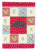 Berkshire Pig Love House Flag 28x40 Porch Sleeve Pole Decorative Outside Yard Banner Artwork Wall Hanging, Polyester